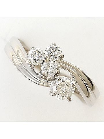 Unbranded PT900 Platinum Ring with 1 Diamond (0.50 ct), Certificate of Authenticity, Total Weight 3.8g, Like New Condition. (view 1)