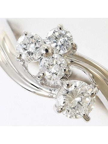 Unbranded PT900 Platinum Ring with 1 Diamond (0.50 ct), Certificate of Authenticity, Total Weight 3.8g, Like New Condition. (view 2)