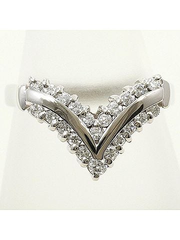 Unbranded PT900 Platinum Ring with 1 Diamond (0.31 ct), Certificate of Authenticity, Total Weight 5.2g, Like New Condition. (view 1)