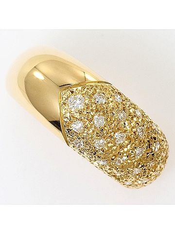 Unbranded 18K (18-karat) Yellow Gold Ring with 0.34ct Diamond, Certificate of Authenticity, Total Weight 9.9g, Like New Condition. (view 1)