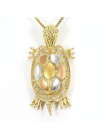 Unbranded PT900 Platinum 18K Yellow Gold Necklace with 0.18ct Diamond, Certificate of Authenticity, Total Weight 13.0g, 40cm Length, Like New Condition. (view 1)