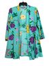 Susan Graver 100% Polyester Floral Multi Color Jacket Size XS - photo 1