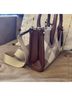 Michael Kors Checkered-gingham Brown White Leather Tote One size - photo 4
