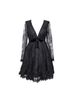 Mac Duggal 100% Polyester Solid Black Cocktail Dress Size 4 - photo 1