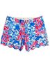 Lilly Pulitzer 100% Cotton Floral Blue Pink Shorts Size 0 - photo 1