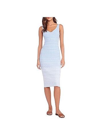 STAUD Dana Rib Knit Midi Dress Casual Dress (view 1)