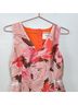 L.K. Bennett Floral Pink Orange Cocktail Dress Size 6 - photo 4