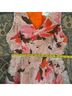 L.K. Bennett Floral Pink Orange Cocktail Dress Size 6 - photo 6