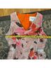 L.K. Bennett Floral Pink Orange Cocktail Dress Size 6 - photo 8