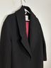 Marcella 100% Wool Solid Black Trenchcoat Size S - photo 8