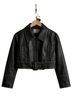 ASOS Black Leather Jacket Size 8 - photo 1