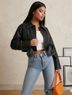 ASOS Black Leather Jacket Size 8 - photo 5