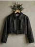 ASOS Black Leather Jacket Size 8 - photo 3