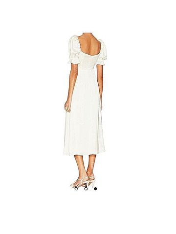 Onia x WeWoreWhat Cream Puff Sleeve Midi Dress Casual Dress (view 2)