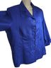 Silkland 100% Silk Solid Blue Blouse Size 1X - photo 3