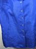Silkland 100% Silk Solid Blue Blouse Size 1X - photo 7