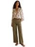 Ulla Johnson 100% Polyester 94% Viscose 6% Polyamide Green Cargo Pants Size 8 - photo 1