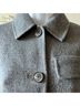 Carven Solid Gray Coat Size S - photo 3