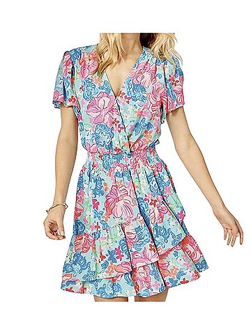 Lilly Pulitzer Maryanne Lucious Blue Lions Casual Dress (view 1)