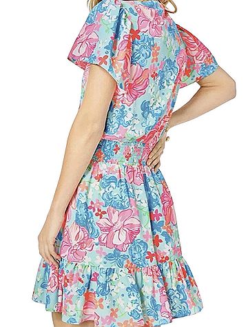 Lilly Pulitzer Maryanne Lucious Blue Lions Casual Dress (view 2)