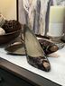 Ellen Tracy Snake Print Multi Color Heels Size 8 - photo 6