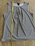 Ann Taylor Floral Black White Blue Sleeveless Top Size M - photo 4