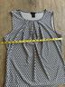 Ann Taylor Floral Black White Blue Sleeveless Top Size M - photo 5