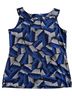 Calvin Klein Print Blue Black White Sleeveless Top Size M - photo 2