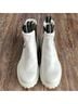 Ecco 100% Leather White Black Ankle Boots Size EU 41 - photo 5