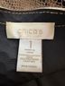 Chico's 50% Gauze 100% Leather Animal Print Brown Jacket Size 8 - photo 3