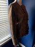 Chico's 50% Gauze 100% Leather Animal Print Brown Jacket Size 8 - photo 6