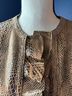 Chico's 50% Gauze 100% Leather Animal Print Brown Jacket Size 8 - photo 4