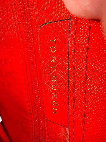 Tory Burch Tory Burch Red  Leather  Leather Tote (view 2)