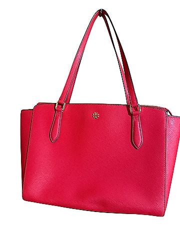 Tory Burch Tory Burch Red  Leather  Leather Tote (view 1)