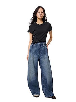 Uniqlo Wide Tapered Baggy Barrel Fit Jeans (view 2)