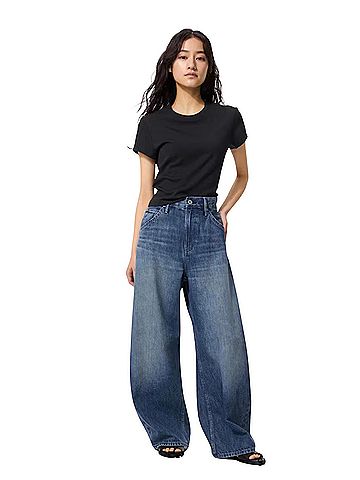 Uniqlo Wide Tapered Baggy Barrel Fit Jeans (view 2)