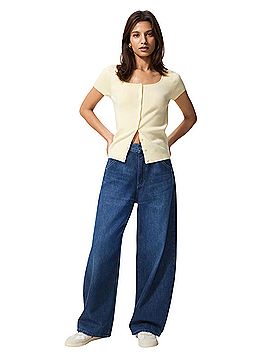 Uniqlo Wide Tapered Baggy Barrel Fit Jeans (view 1)