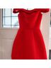 Sherri Hill 100% Polyester Floral Red Cocktail Dress Size 2X - photo 4