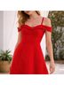Sherri Hill 100% Polyester Floral Red Cocktail Dress Size 2X - photo 2