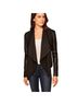 Stella & Jamie 61% Rayon 34% Polyester 5% Spandex 100% Gauze Solid Black Gray Jacket Size S - photo 1