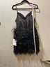 Mac Duggal 100% Polyester Black Silver Cocktail Dress Size 0 - photo 7