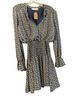 Bishop + Young 100% Polyester Floral Blue White Cocktail Dress Size S - photo 1