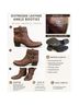 Cole Haan 100% Leather Solid Brown Ankle Boots Size 7 1/2 - photo 6