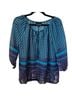 Cynthia Rowley Blue White Blouse Size S - photo 1