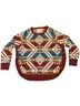 Cotton & Rye Aztec Or Tribal Print Brown Blue Pullover Sweater Size S - photo 1