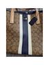 Coach 100% Coated Canvas Stripes Brown Blue White Tote One size - photo 10