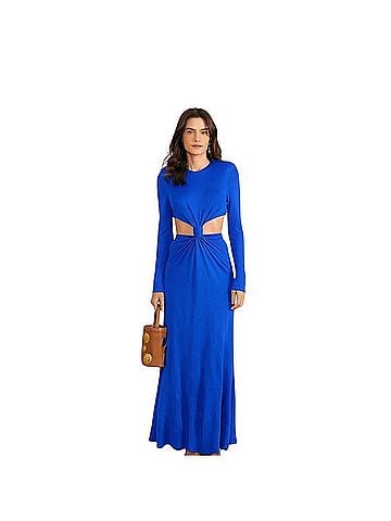 FARM Rio Blue Knot Cut Out Maxi Dress Casual Dress (view 1)