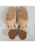 Tory Burch 100% Patent Leather Tan Silver Heels Size 8 1/2 - photo 9