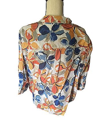 Chico's 3/4 Sleeve Button-Down Shirt (view 2)