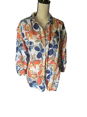 Chico's 3/4 Sleeve Button-Down Shirt (view 1)